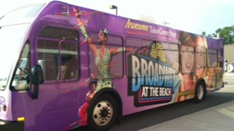 Broadway at the Beach Bus Wrap